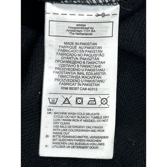 Adidas x Peloton Women’s Cropped Hoodie Black Logos Graphic Sweatshirt H48722 - Picture 11 of 14